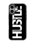 Minimalist Black Hustle Typography Aesthetic Glass Phone Covr