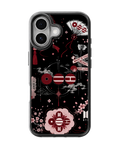 BTS Korean Traditional Art Black Aesthetic Premium Glass Covr