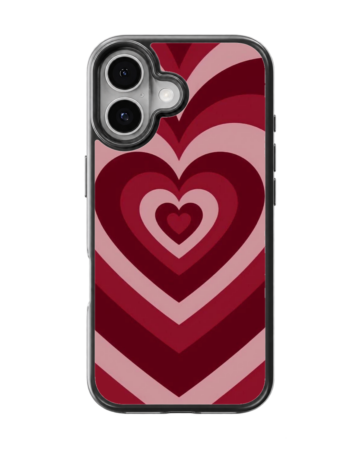 Red & Pink Layered Heart Pattern Coquette Aesthetic Premium Glass Covr