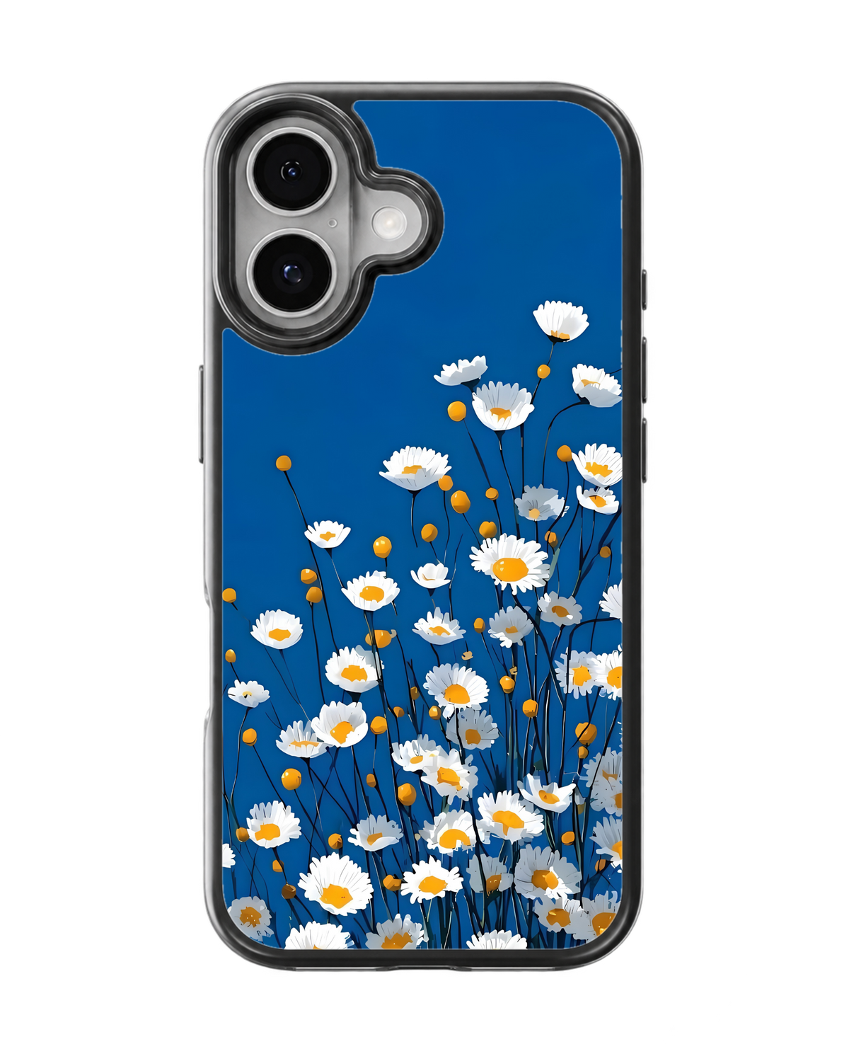 Aesthetic White Flower & Blue Floral Phone Covr