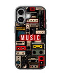 Retro Music Aesthetic Glass Phone Covr