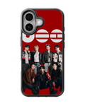 BTS Red Logo Group Photo K-Pop Aesthetic Premium Glass Covr