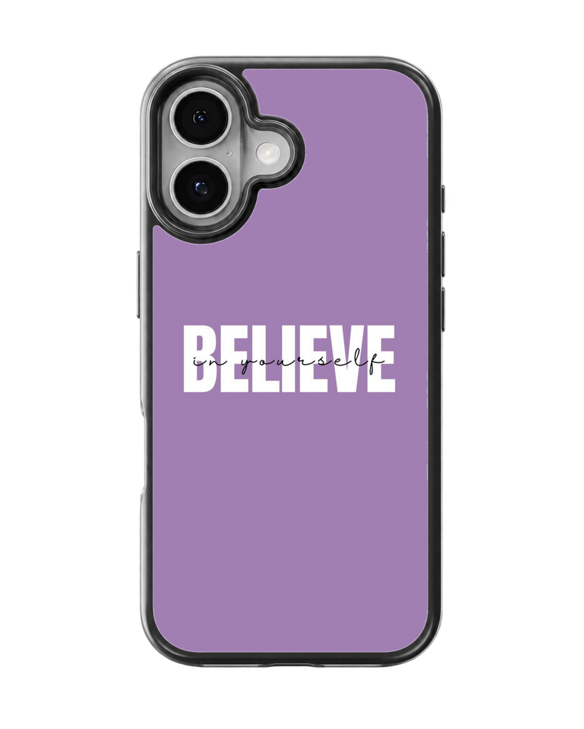 Believe In Yourself Purple Motivational Quote Premium Glass Covr