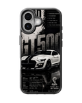 Shelby GT500 Mustang Black & White Muscle Car Premium Glass Phone Covr