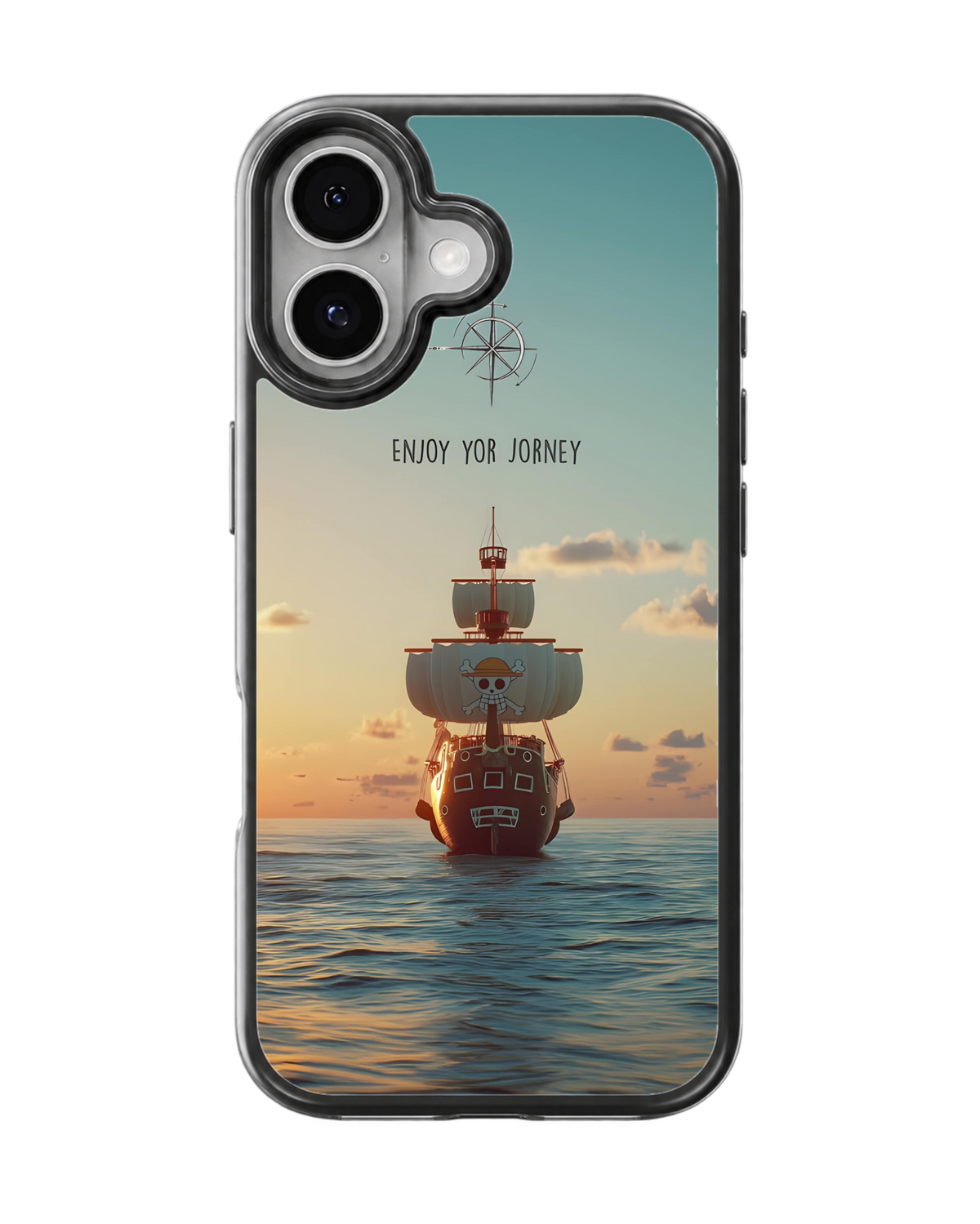 One Piece Pirate Ship Theme Glass Phone Covr