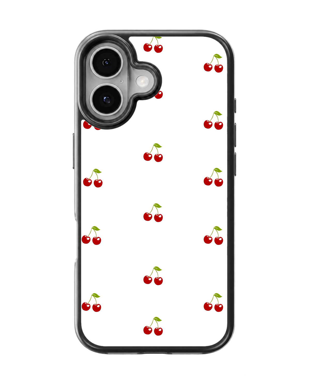 Cute Red Cherry Pattern Aesthetic Glass Phone Covr