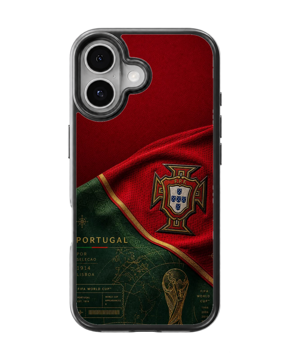 Portugal Football National Team Red & Green Heritage Premium Glass Covr