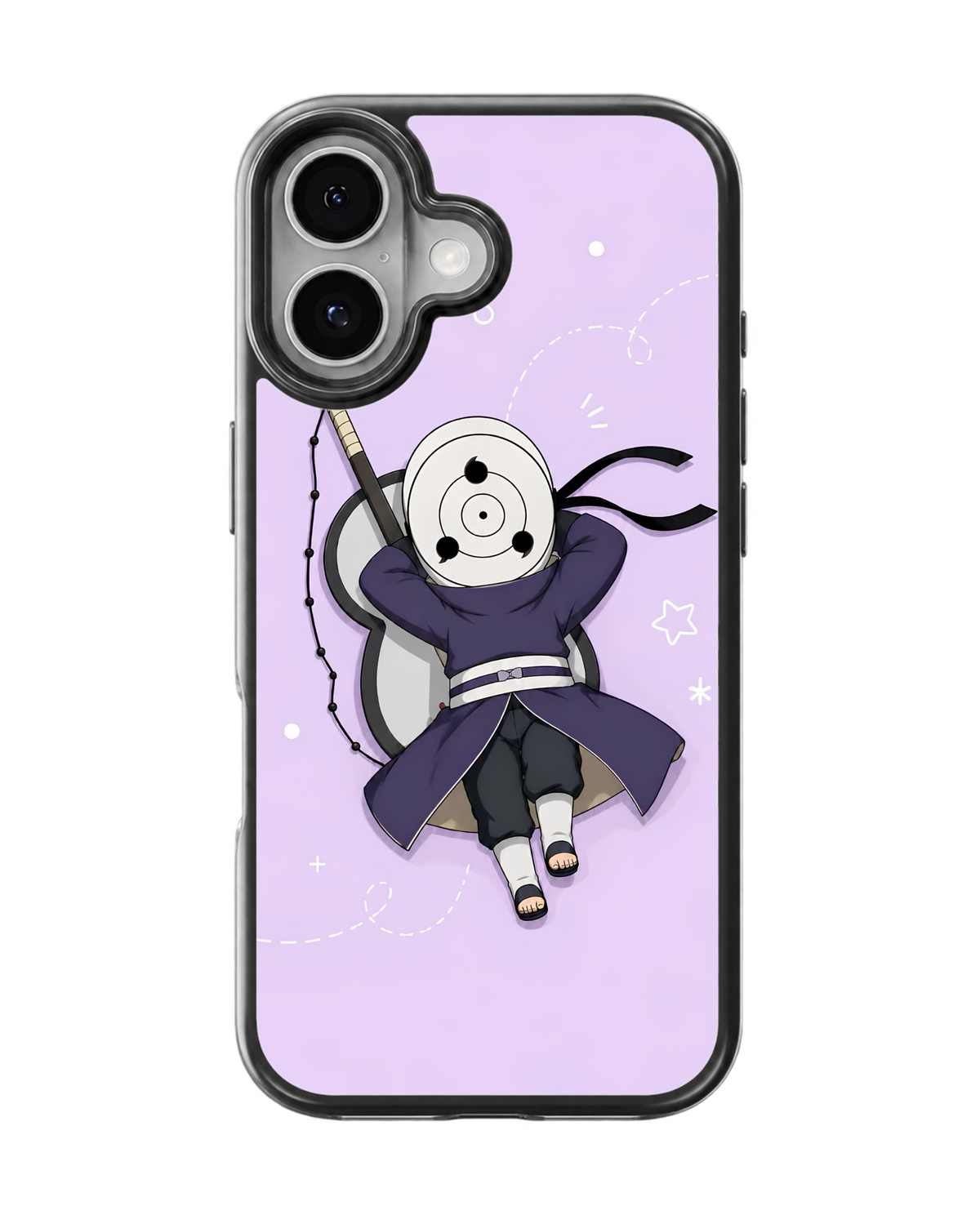 Chibi Obito Uchiha Kawaii Purple Anime Premium Glass Covr