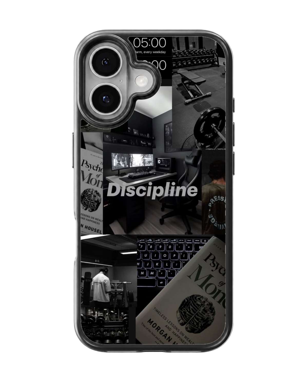 Discipline Motivation Gym & Productivity Aesthetic Premium Glass Covr