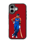 Virat Kohli Silhouette Indian Cricket Premium Glass Covr