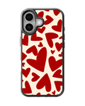Red Heart Pattern Love Aesthetic Cute Romantic Premium Glass Covr