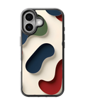 Retro Abstract Organic Shapes Premium Glass Phone Covr