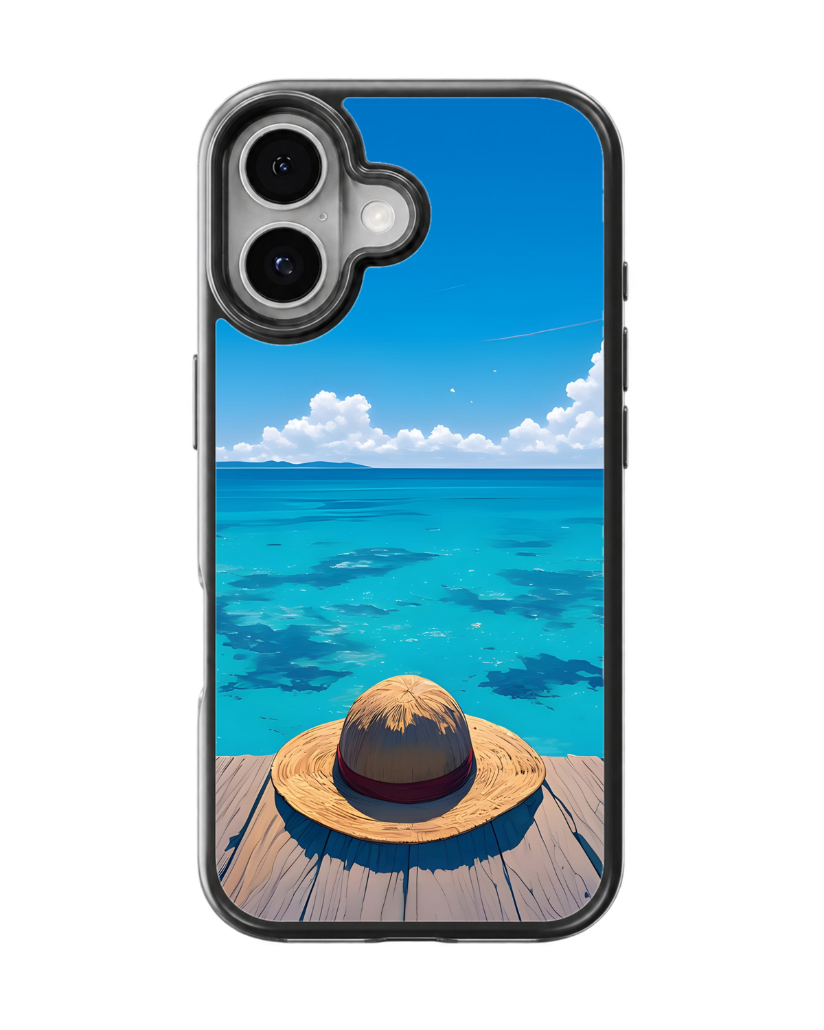 Monkey D Luffy Hat Theme Glass Phone Covr