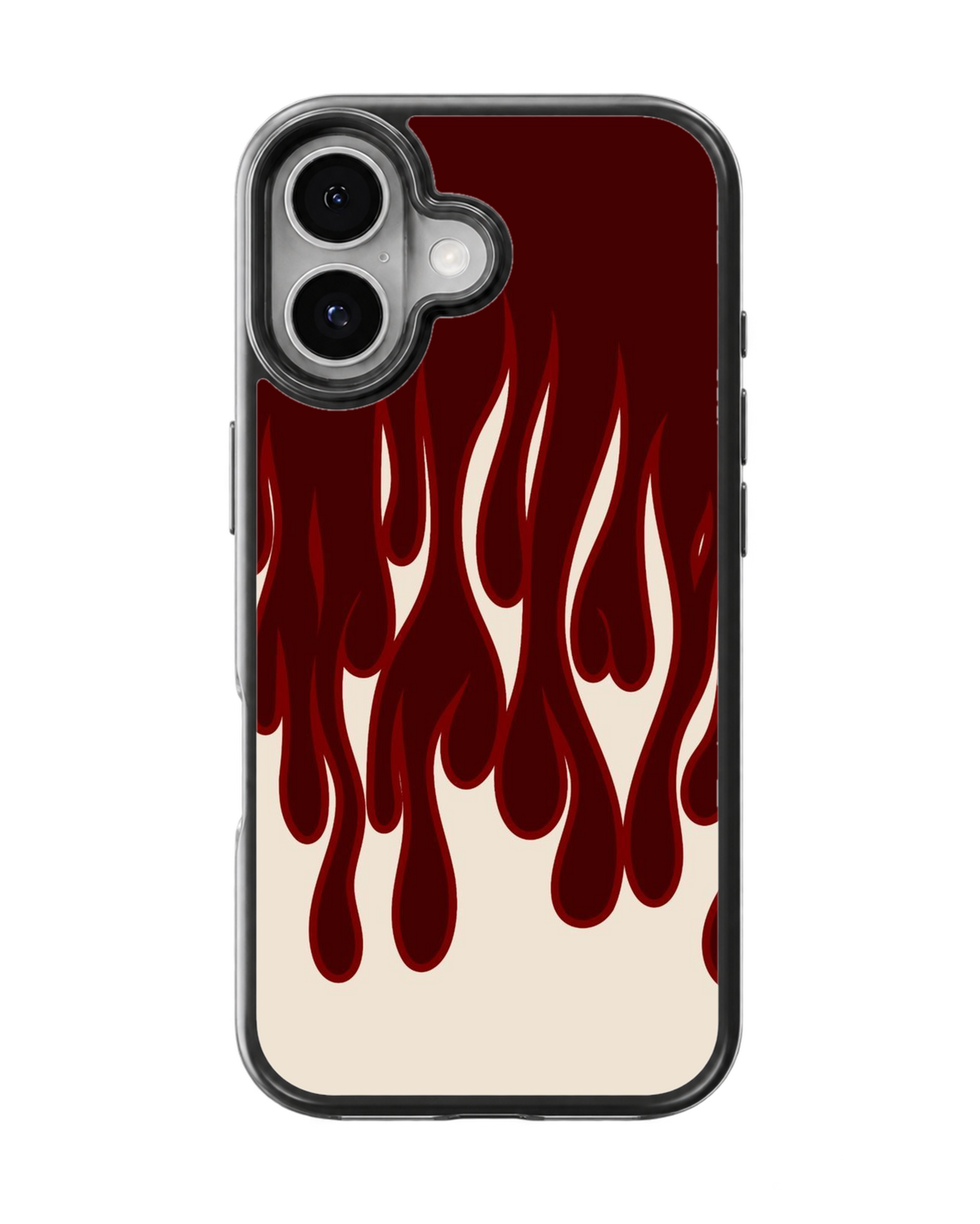 Dark Red Flame Drip Abstract Streetwear Aesthetic Premium Glass Covr