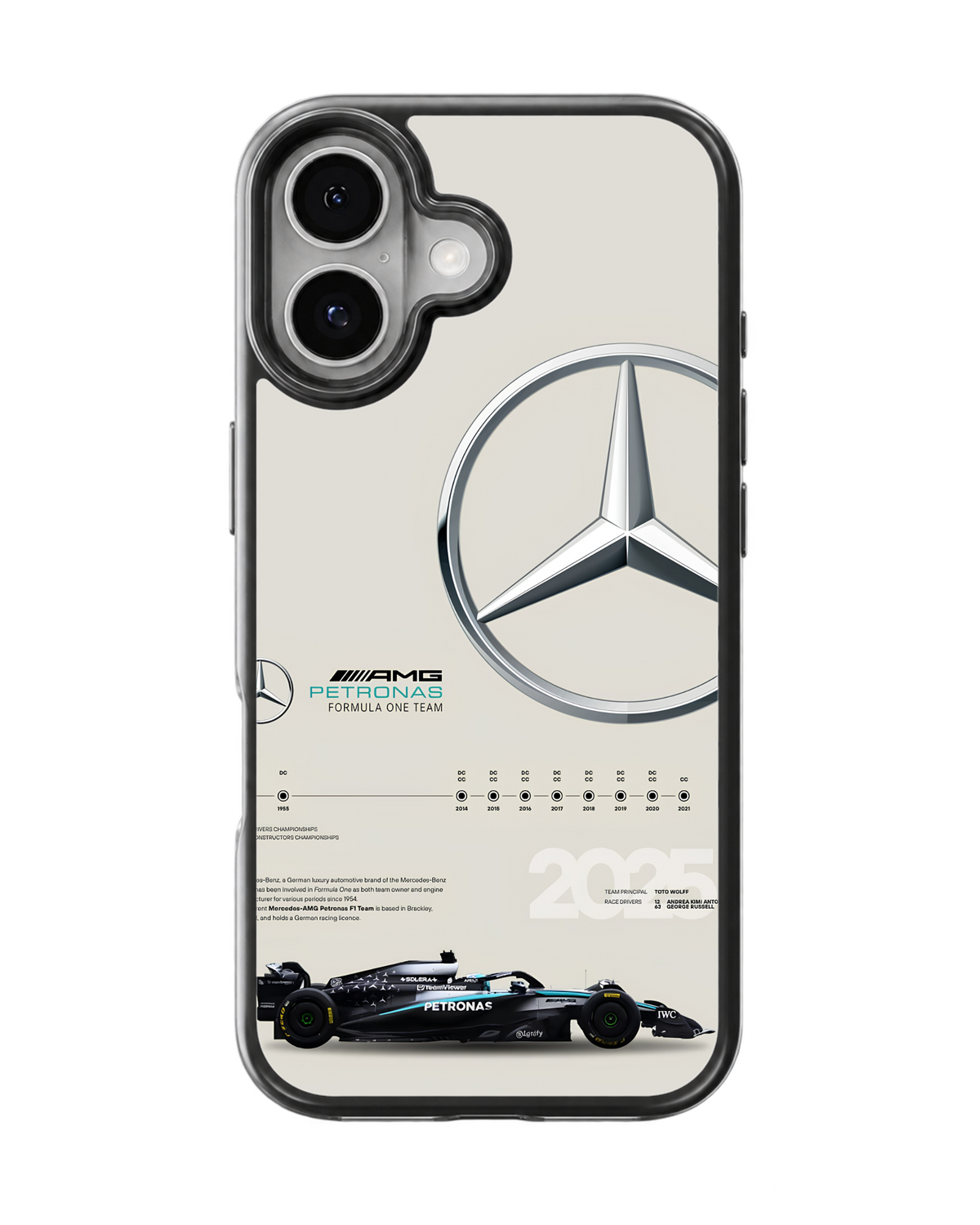 Mercedes AMG Petronas Racing Aesthetic Premium Glass Phone Covr