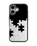 Black & White Puzzle Piece Premium Glass Phone Covr