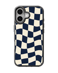 Wavy Checkerboard Premium Glass Covr