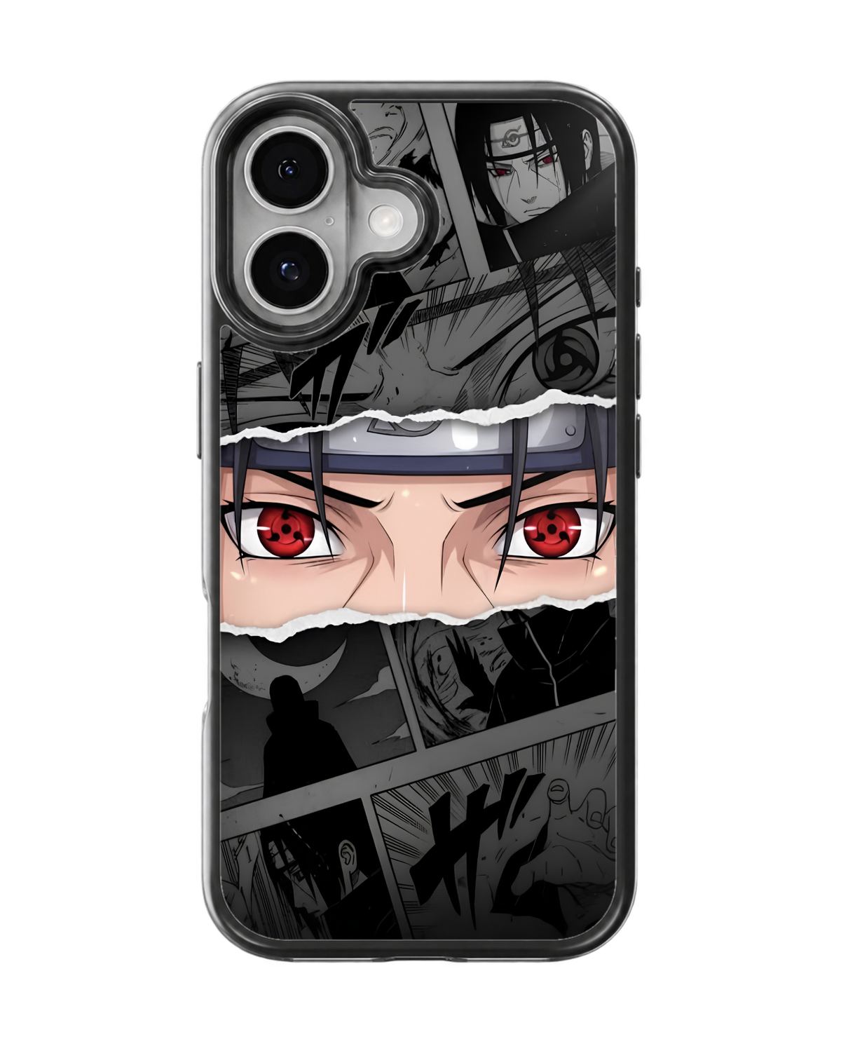Itachi Uchiha Sharingan Torn Manga Premium Glass Covr