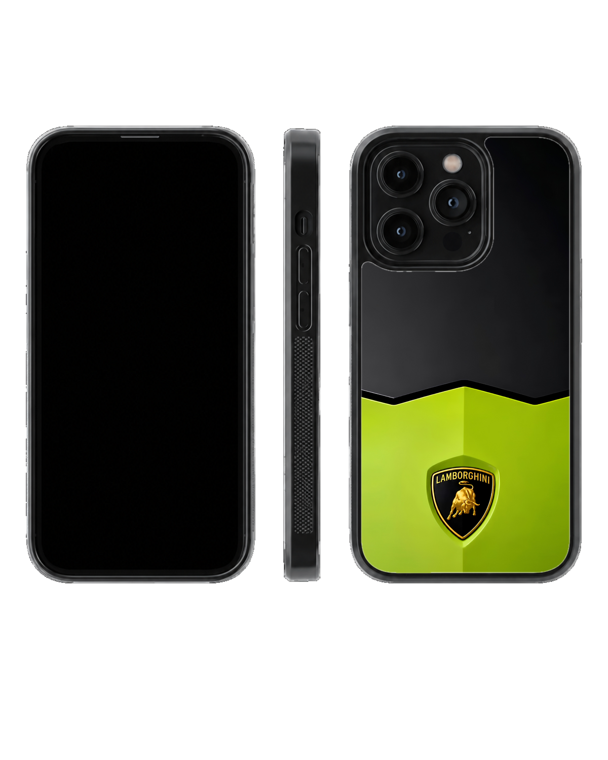Lamborghini Black & Lime Green Luxury Supercar Premium Glass Covr