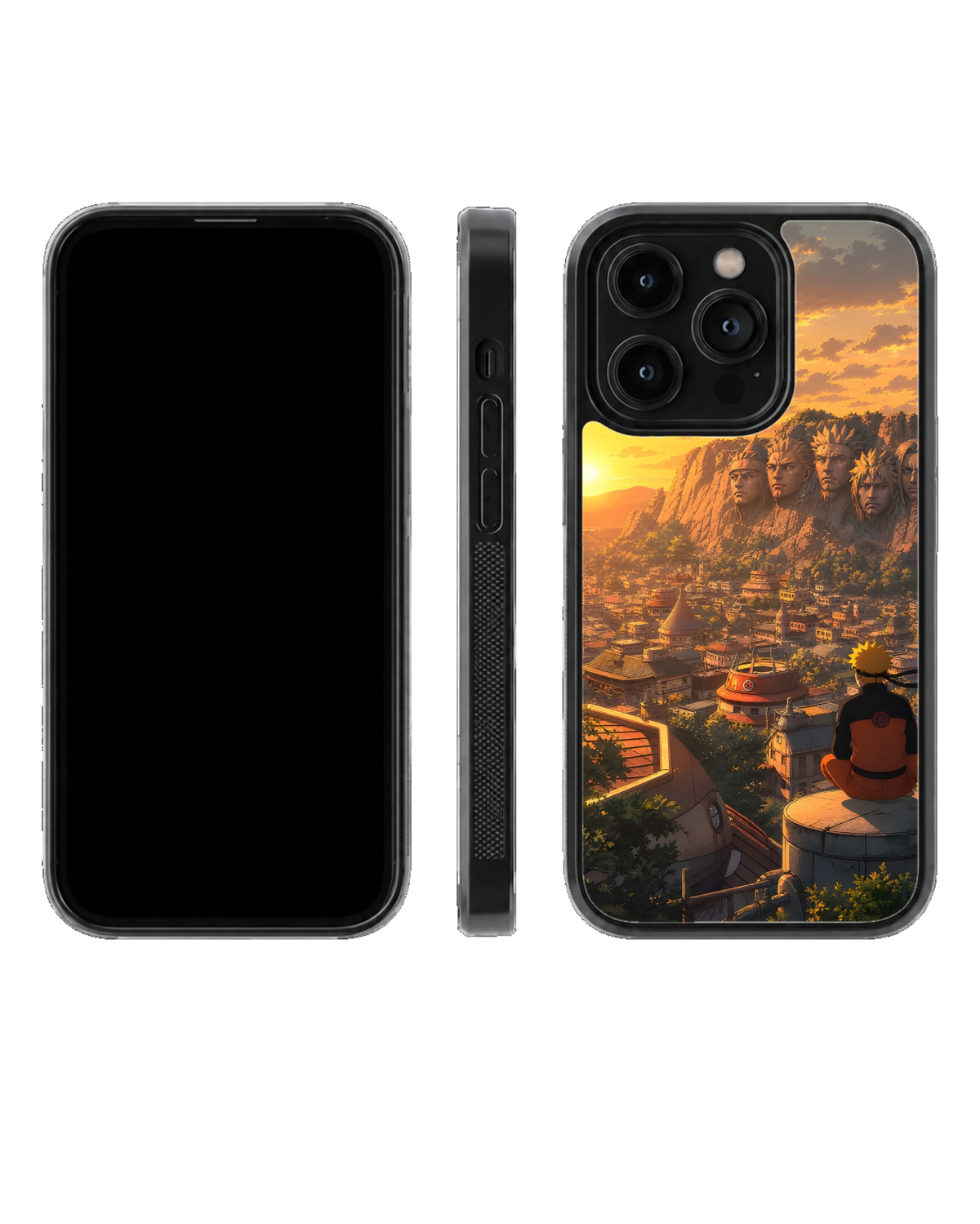 Naruto Hokage Wall Theme Glass Phone Covr