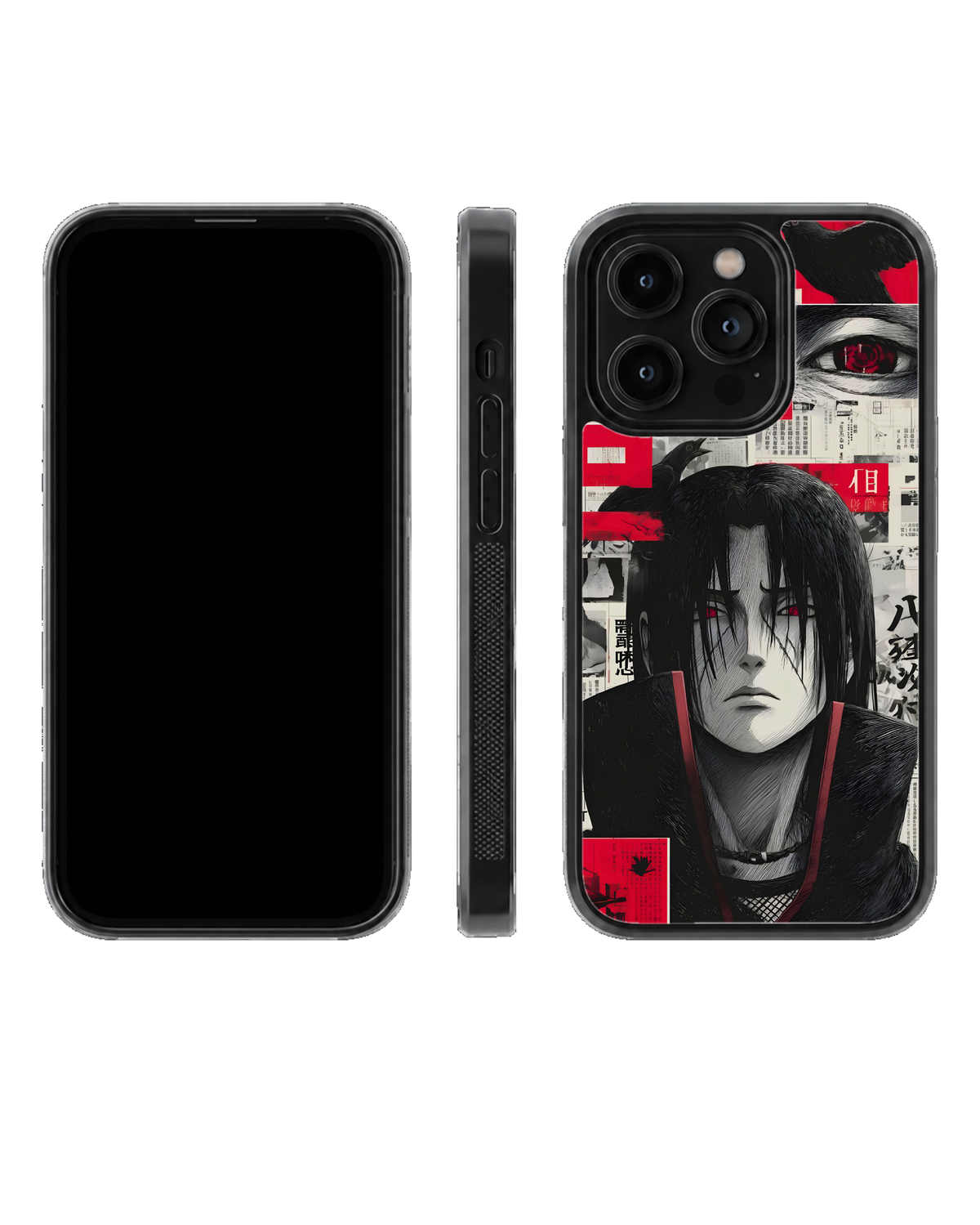 Itachi Uchiha Red Eye Anime Manga Collage Premium Glass Covr