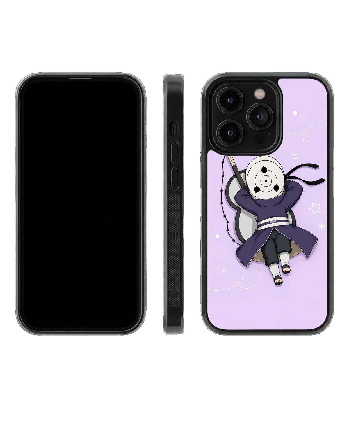 Chibi Obito Uchiha Kawaii Purple Anime Premium Glass Covr