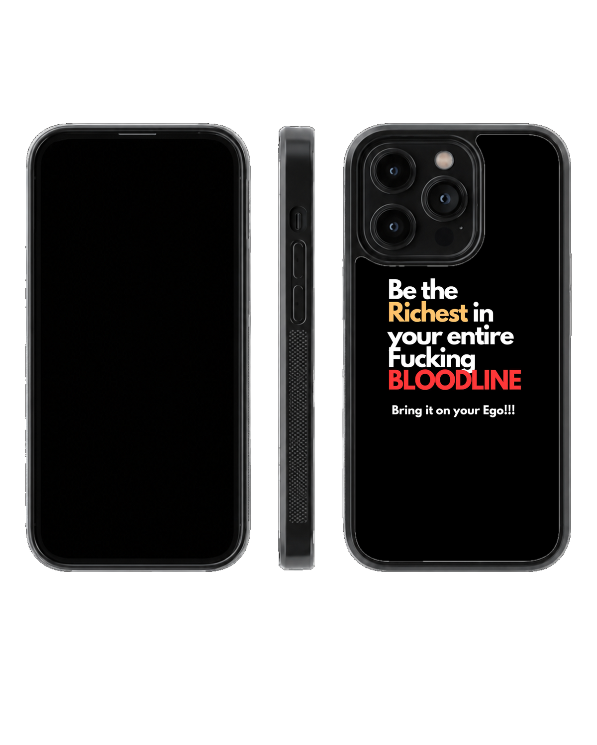Richest Bloodline Motivation Glass Phone Covr