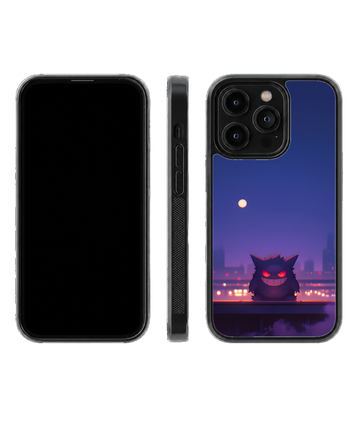 Gengar Night Theme Glass Phone Covr