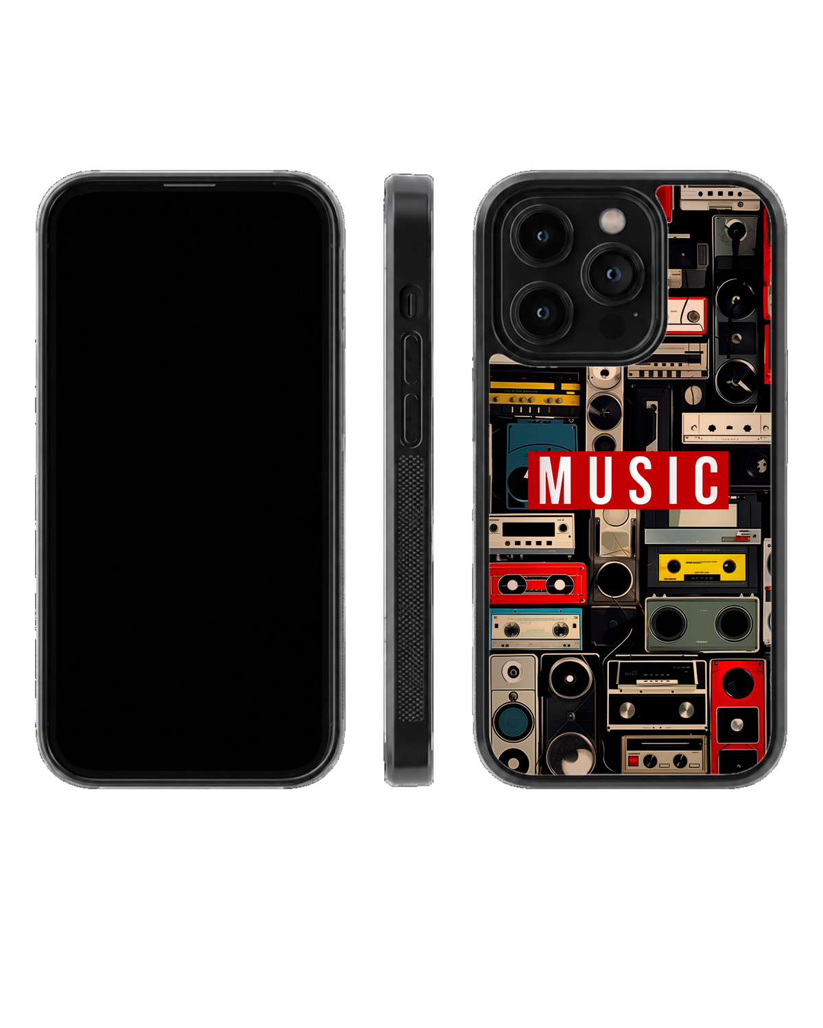 Retro Music Aesthetic Glass Phone Covr