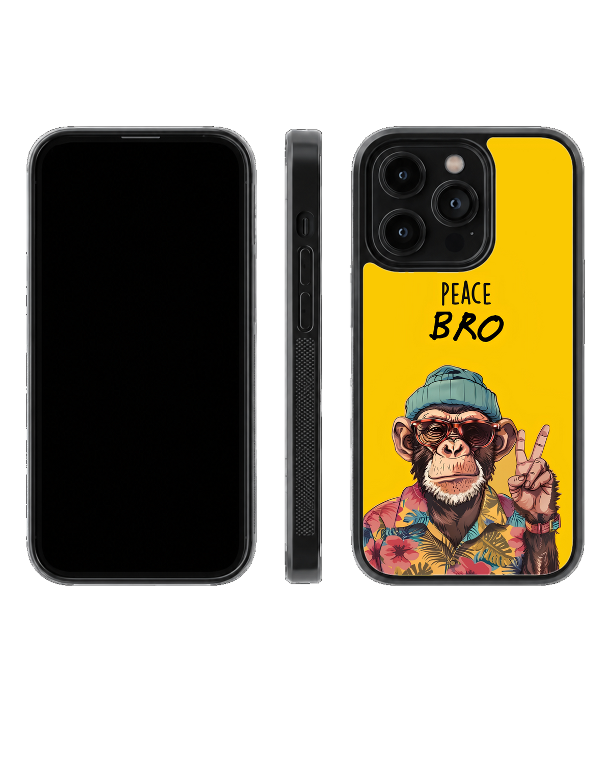 Peace Bro Monkey Aesthetic Glass Phone Covr