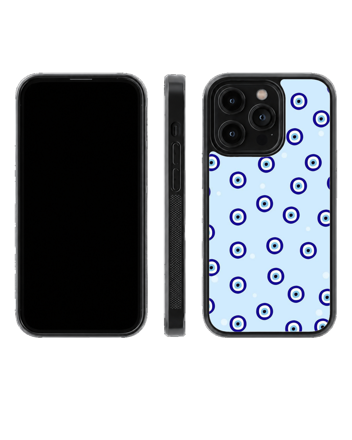 Evil Eye Blue Aesthetic Nazar Pattern Minimalist Premium Glass Covr