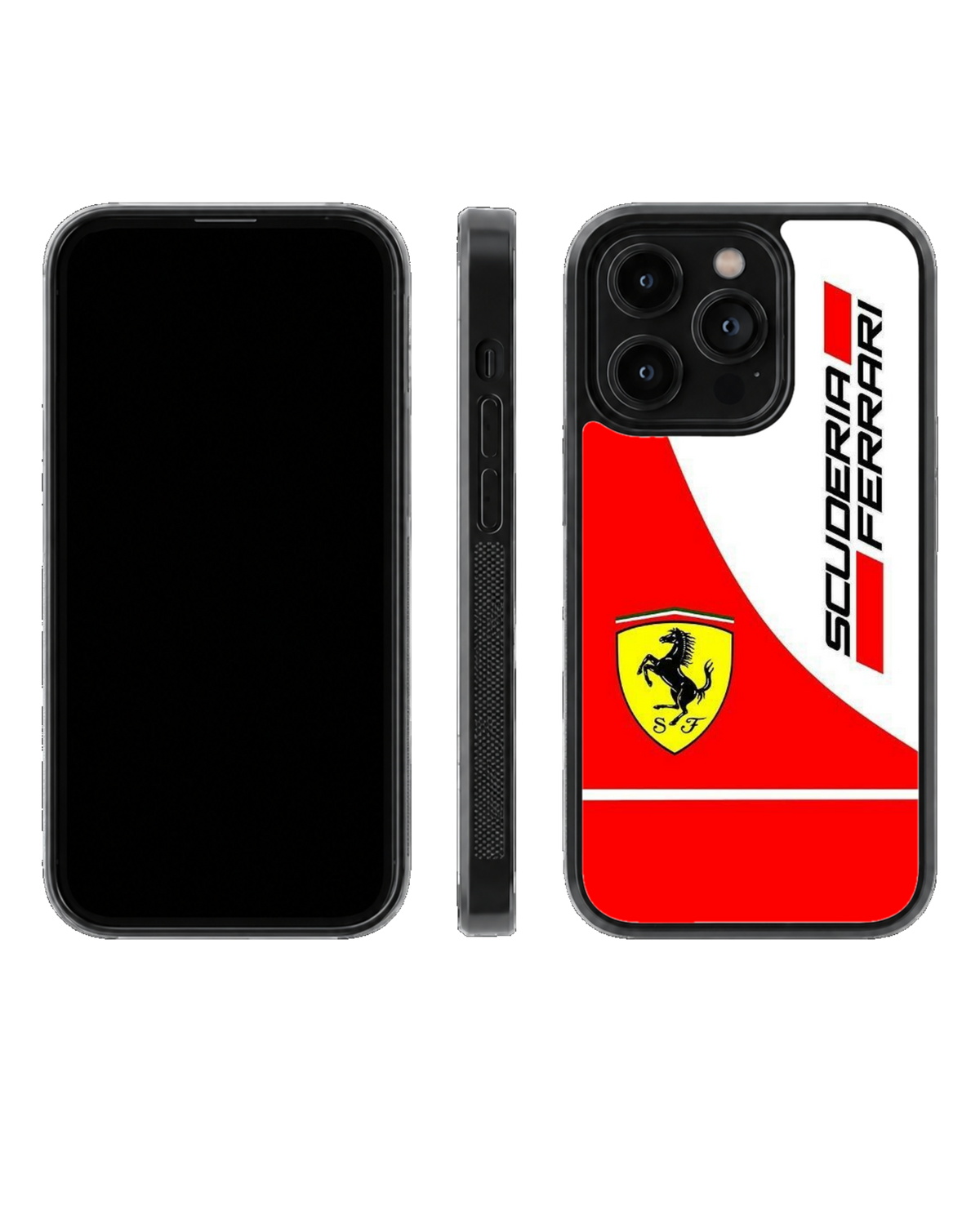 Scuderia Ferrari Racing Red & White Motorsport Premium Glass Covr