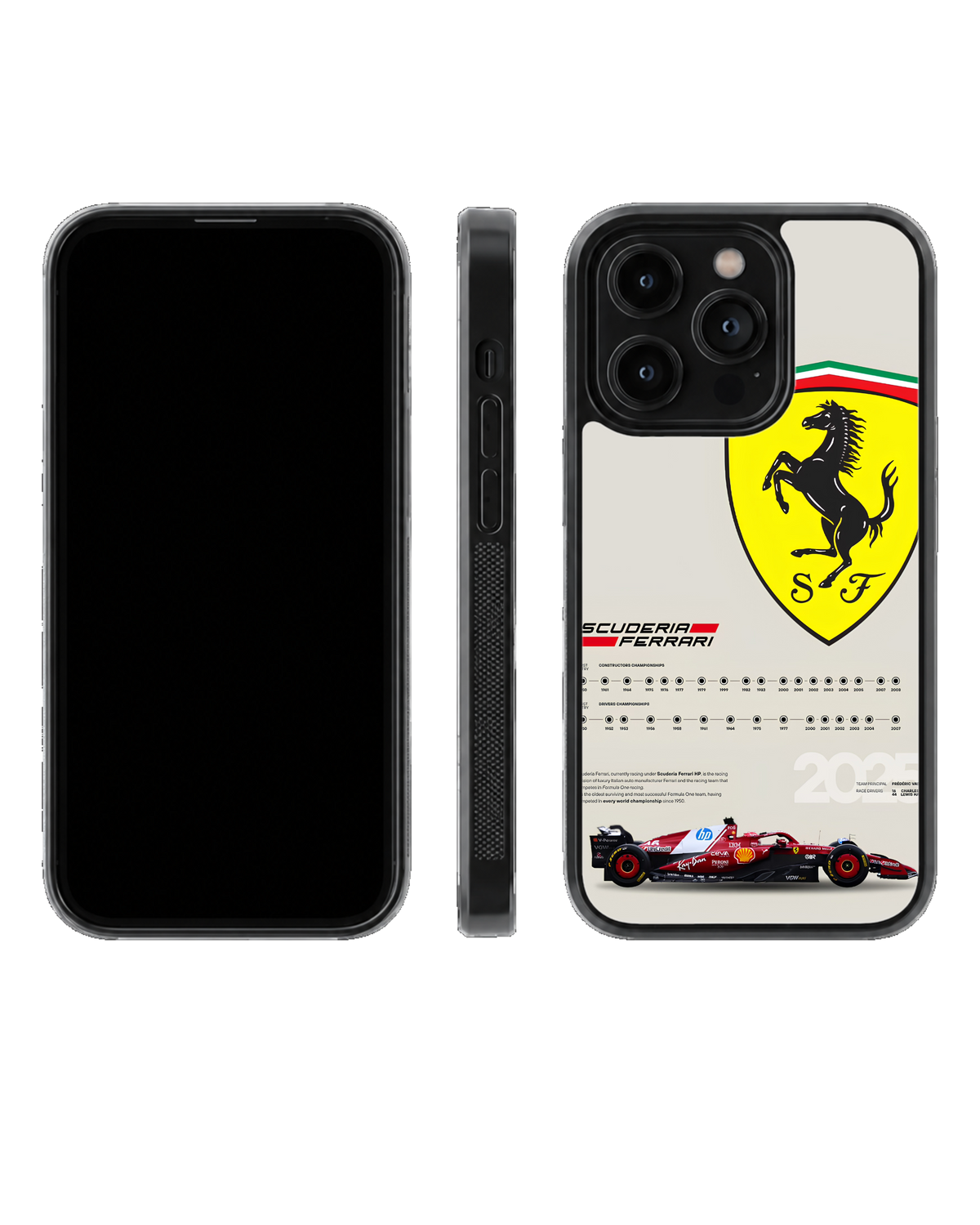 Ferrari Racing Car Aesthetic Premium Glass Phone Covr