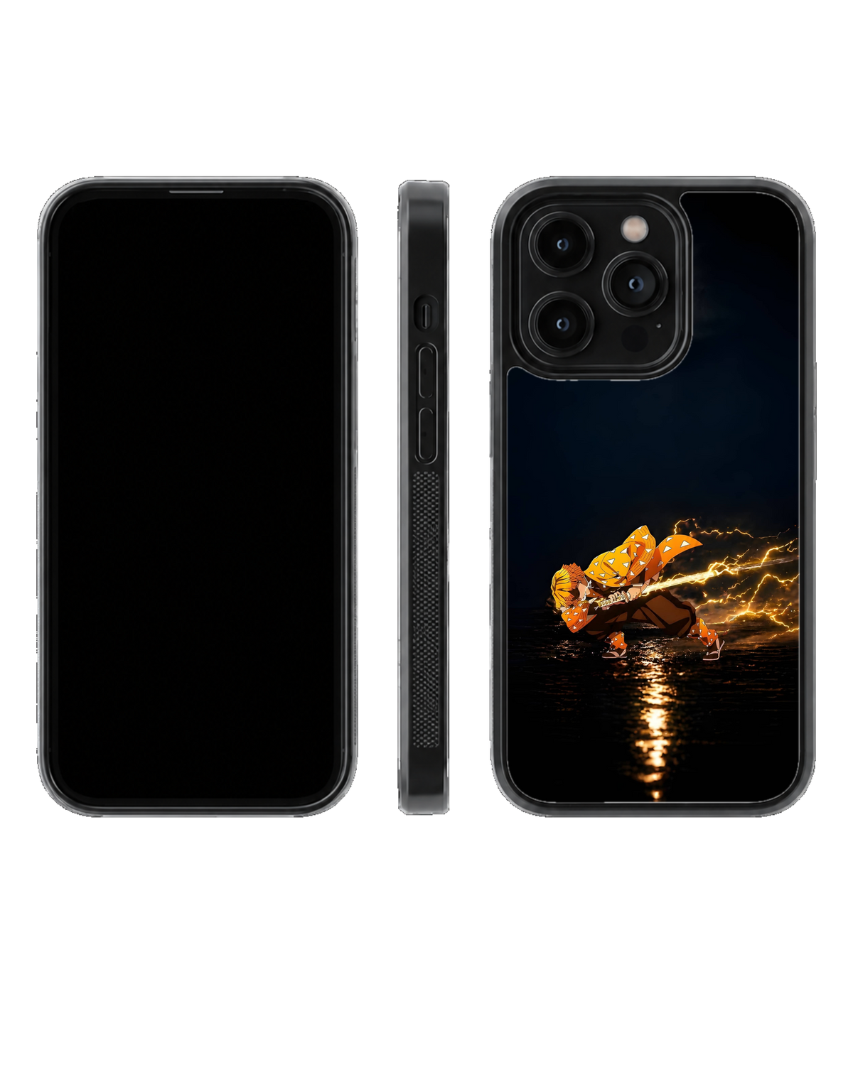 Demon Slayer Zenitsu Theme Glass Phone Covr