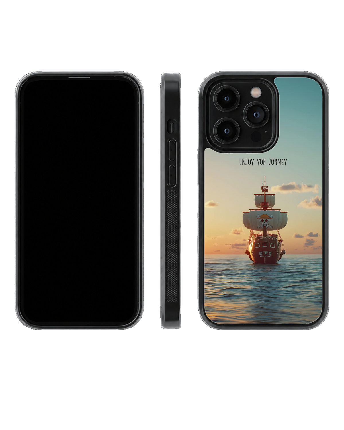 One Piece Pirate Ship Theme Glass Phone Covr