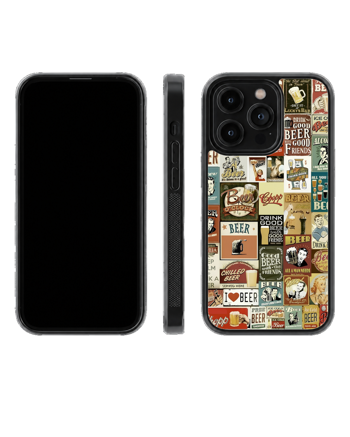 Vintage Beer Aesthetic Glass Phone Covr