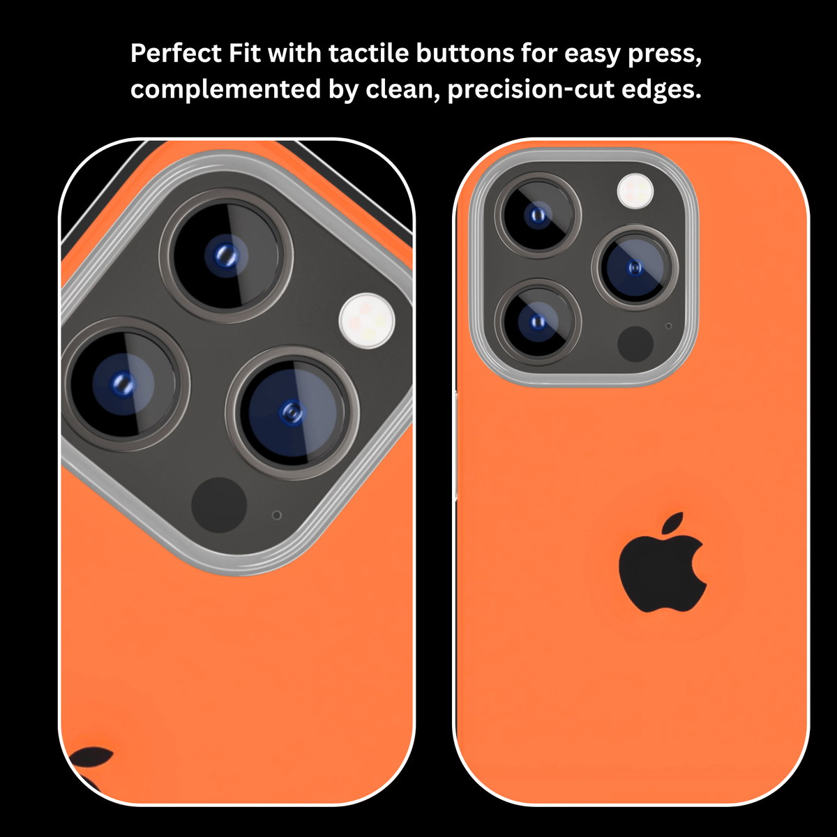Orange Bite – Minimalist Orange Premium Glass Phone Covr