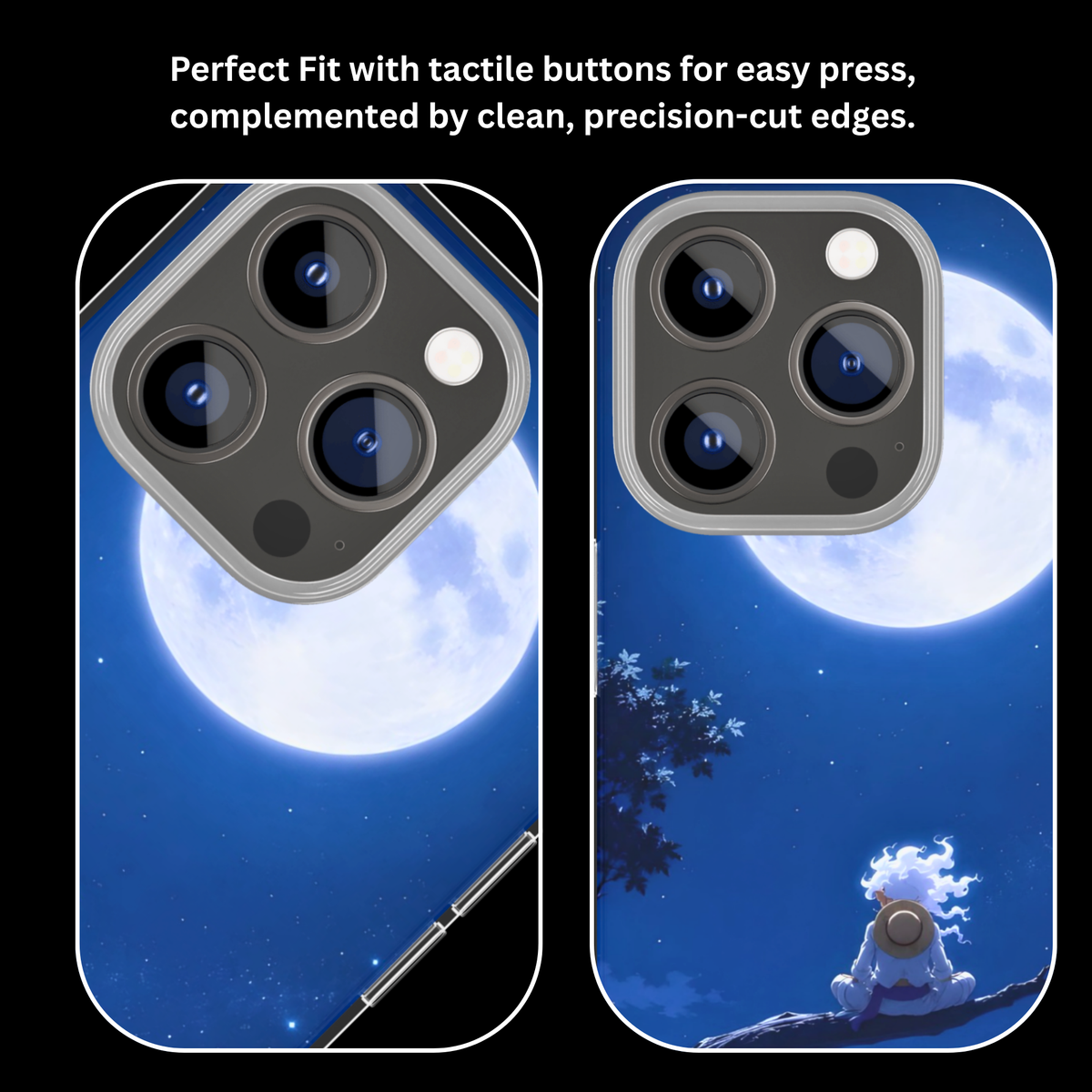 Monkey D Luffy Moon Theme Glass Phone Covr