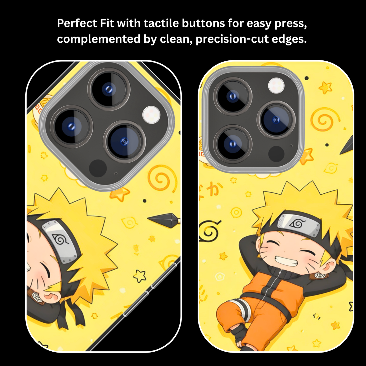 Naruto Chibi Character Theme Glass Phone Covr