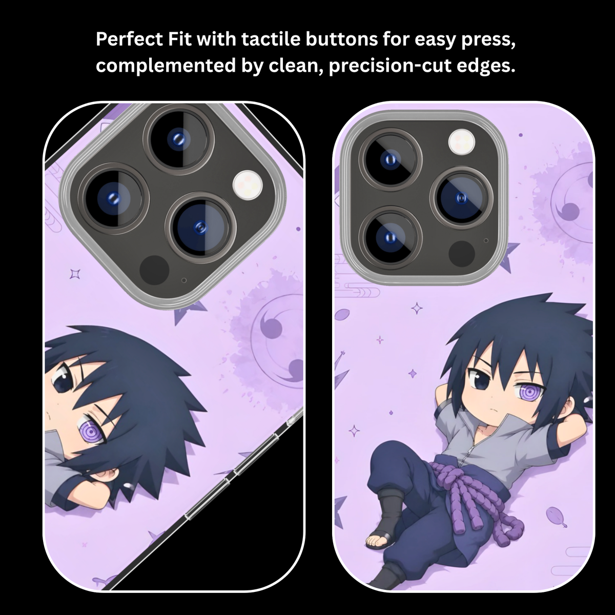 Sasuke Chibi Character Theme Glass Phone Covr