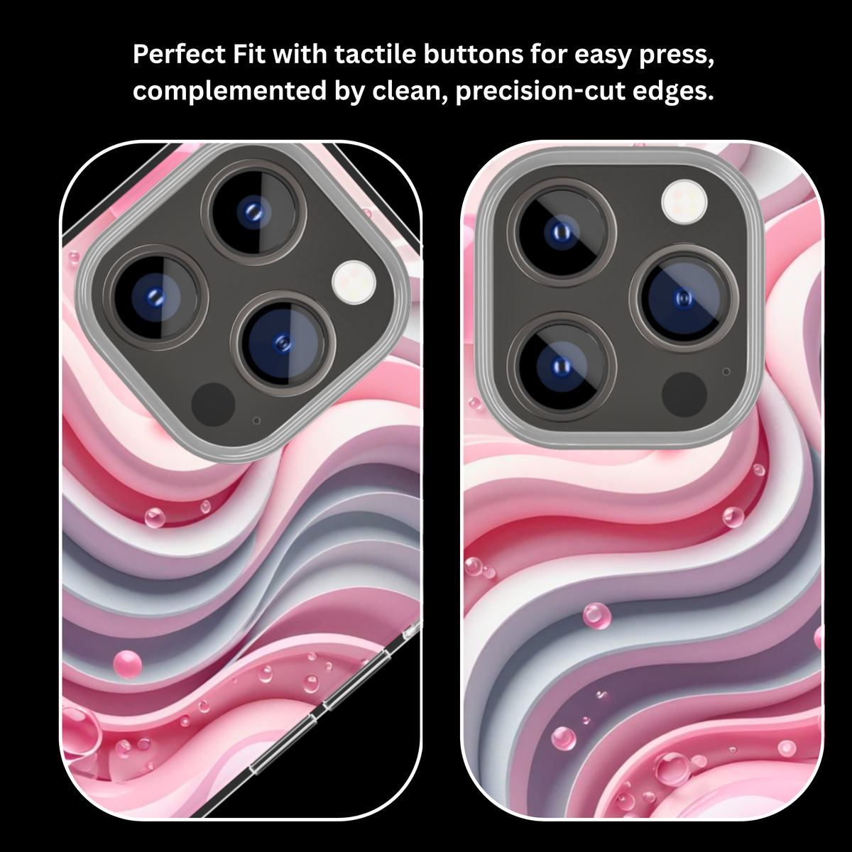 Pink Marble Wave Abstract Premium Glass Phone Covr