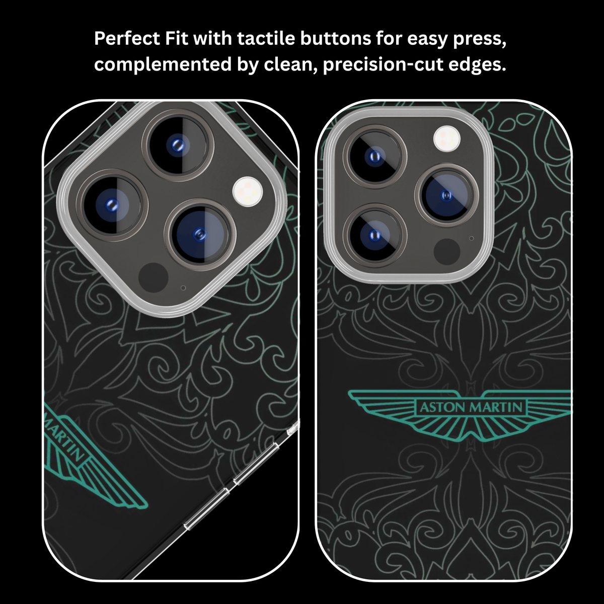Aston Martin Black & Teal Luxury Premium Glass Covr