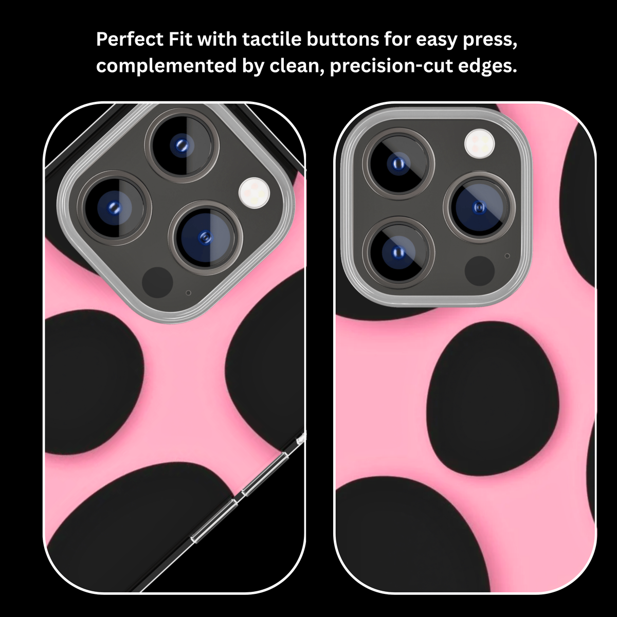Pink & Black Abstract Bubble Pattern Premium Glass Phone Covr
