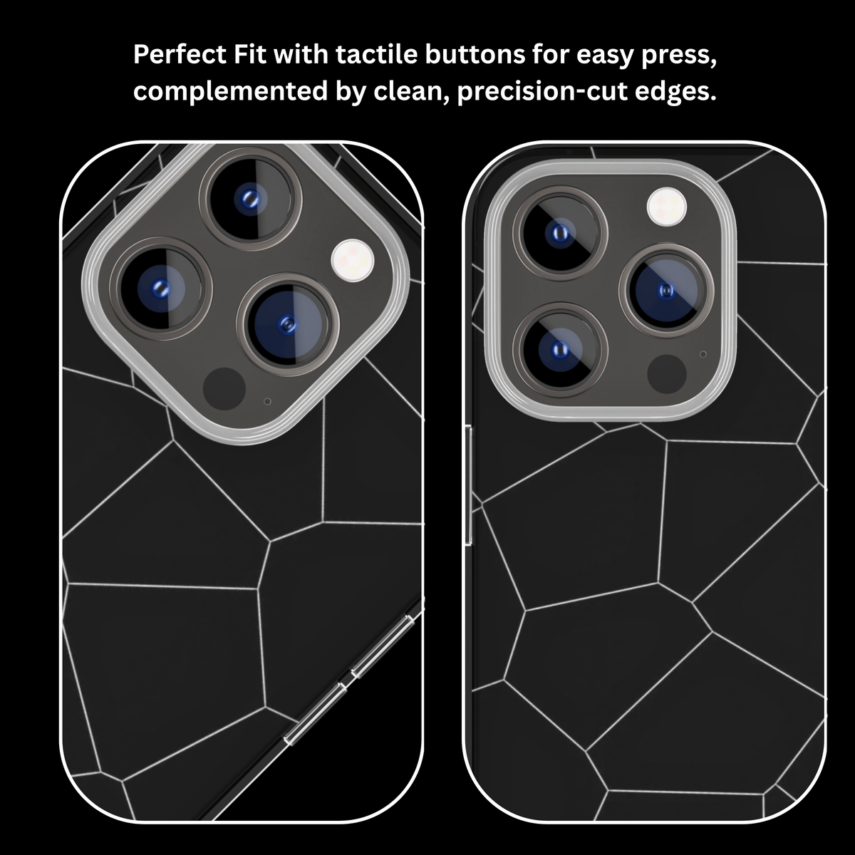 Black Geometric Line Pattern Premium Glass Phone Covr