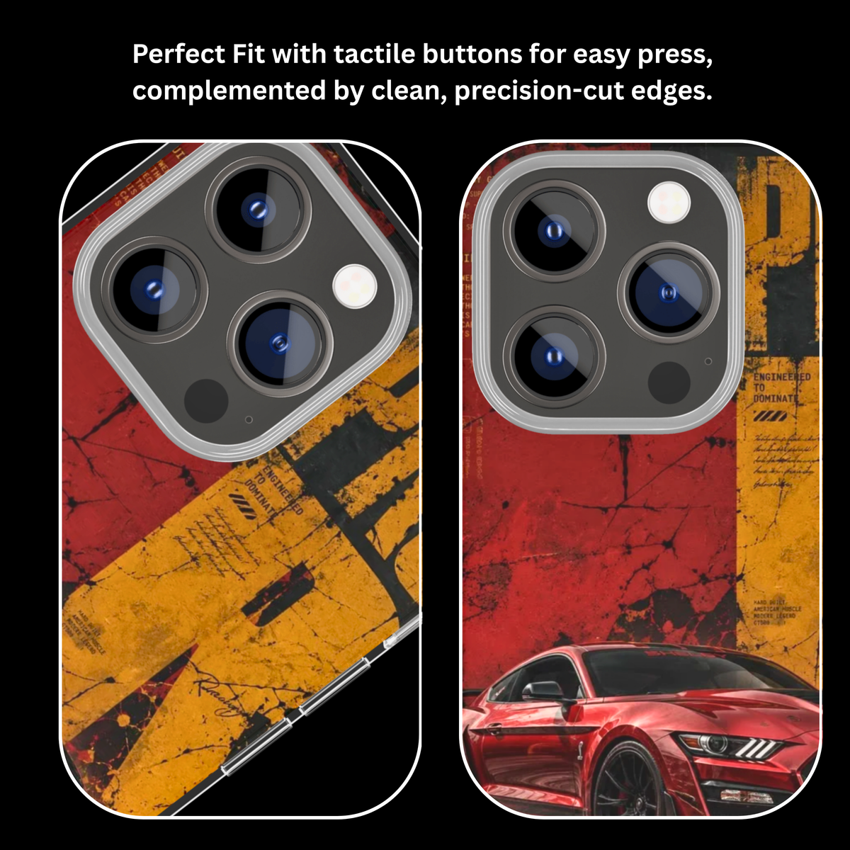 Red Shelby GT500 Mustang Performance Car Premium Glass Covr