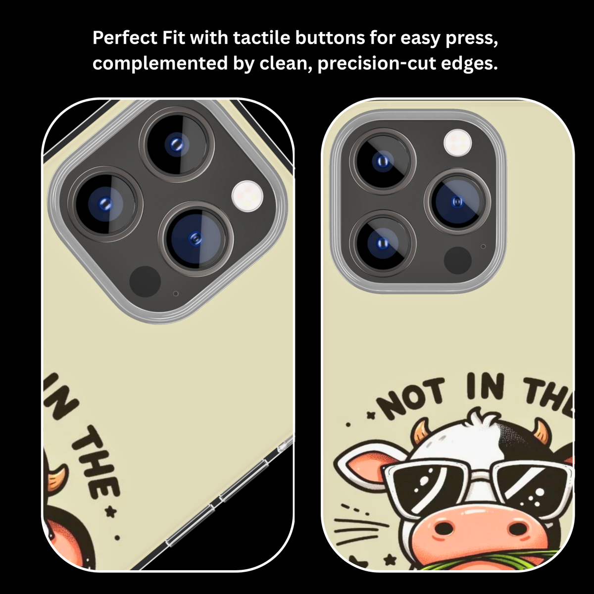 Not in the Mood Cow Aesthetic Glass Phone Covr