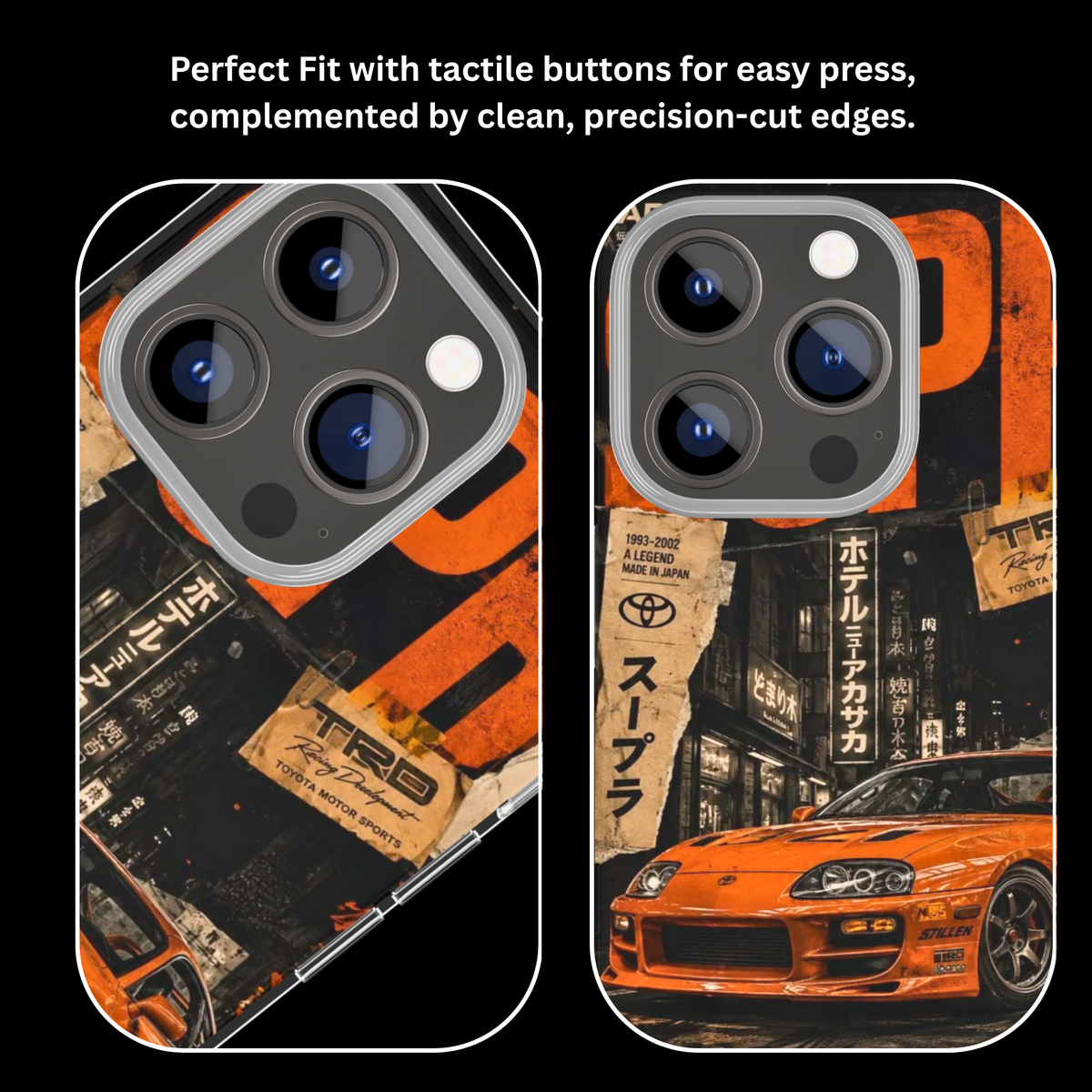 Orange Toyota Supra MK4 JDM Street Racing Premium Glass Covr