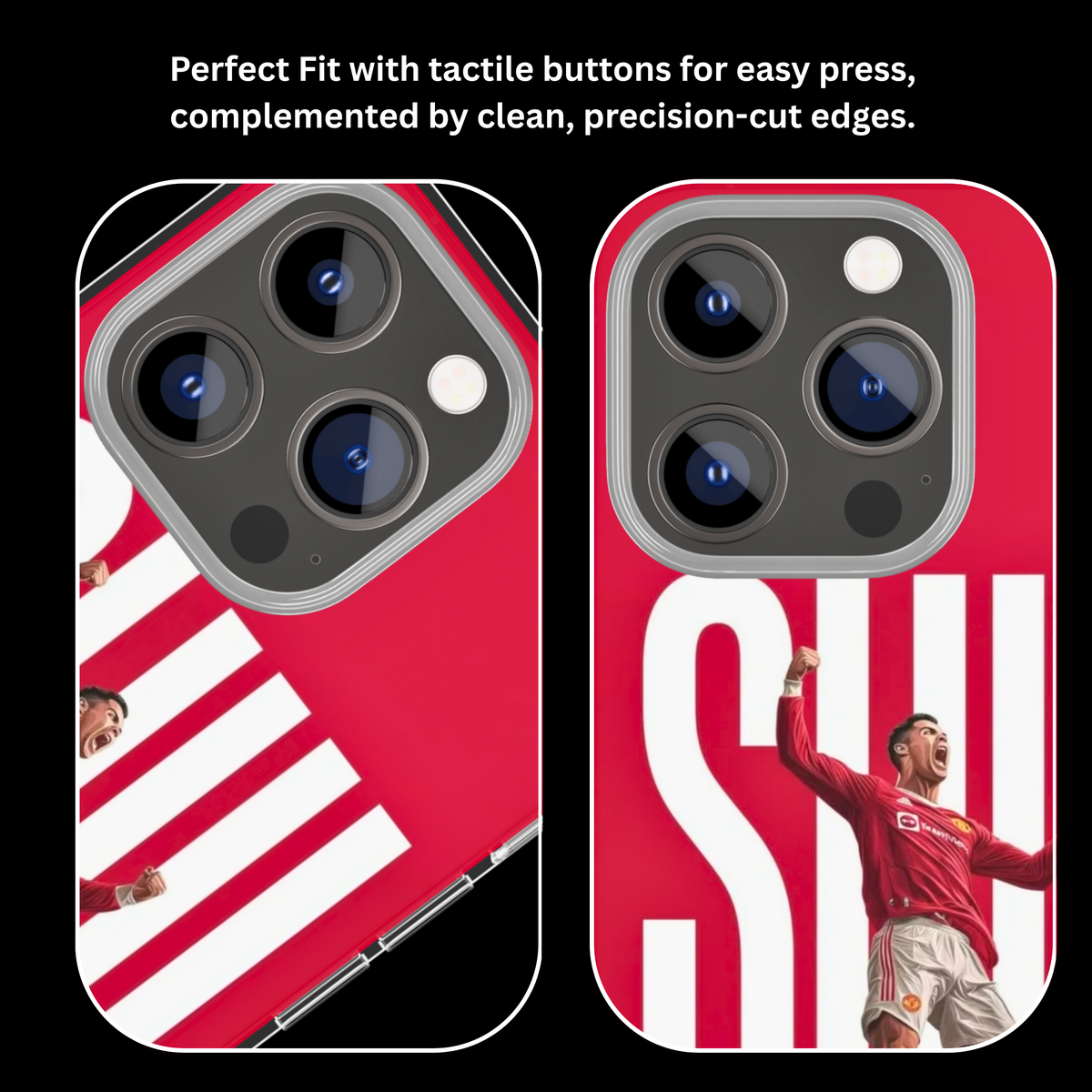 Cristiano Ronaldo SIUU Manchester United Football Premium Glass Covr