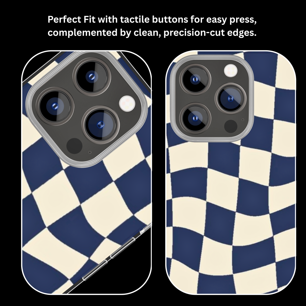 Wavy Checkerboard Premium Glass Covr