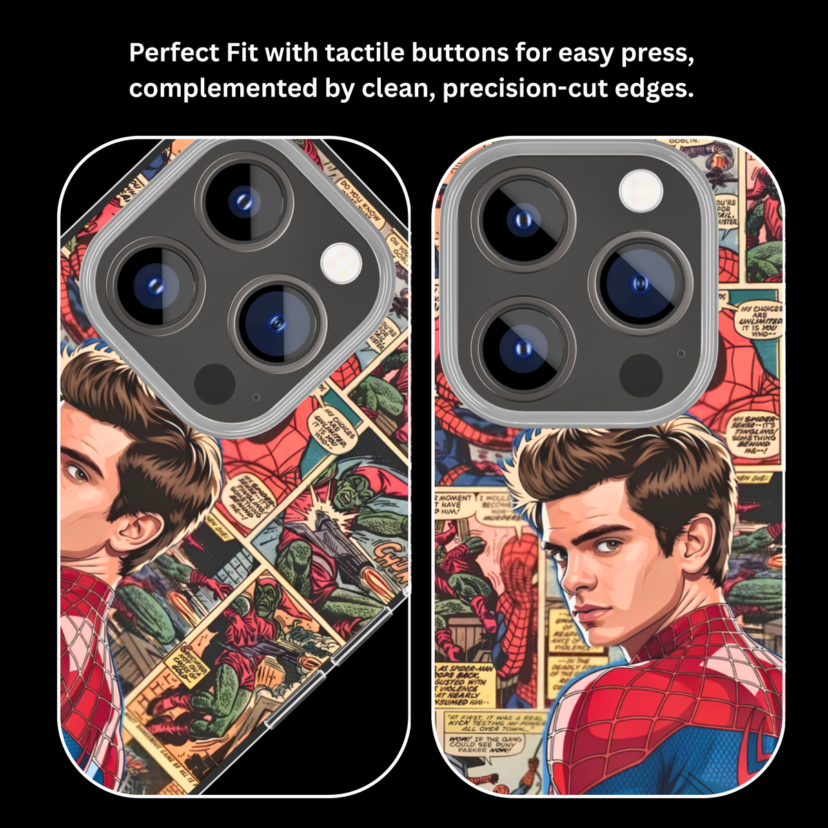 Andrew Garfield Spider-Man Vintage Comic Book Artwork Premium Glass Covr